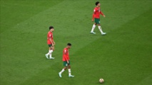 لاعبو  المنتخب المغربي في نهاية المباراة  - الاناضول