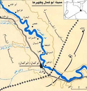 خارطة البوكمال شرق سوريا